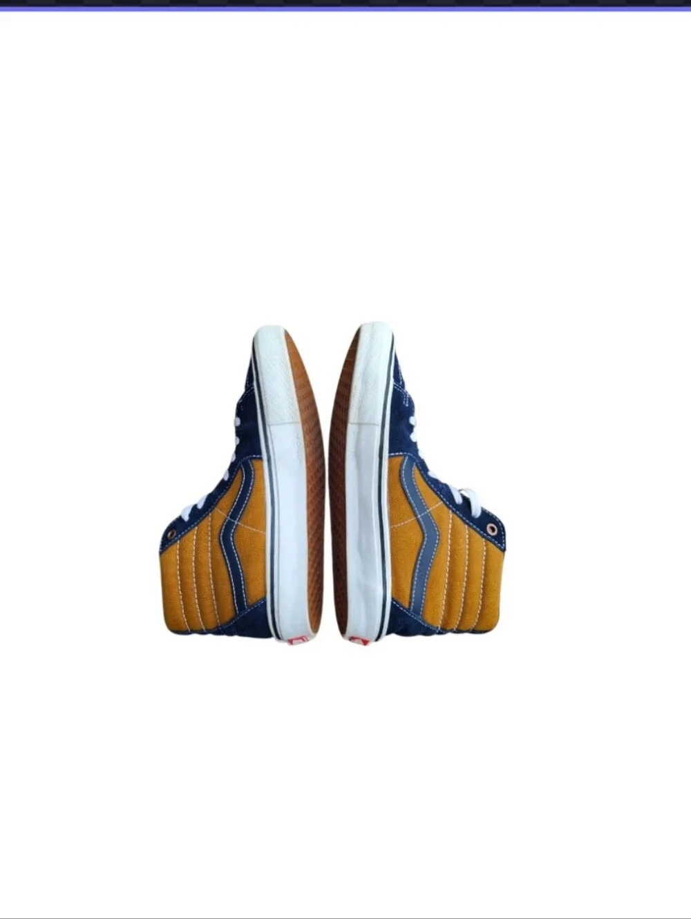Vans Hi Skate Reynolds Dane Blue Brown Athletic Tennis Shoe Sneaker Men 7.5 Wall